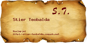Stier Teobalda névjegykártya